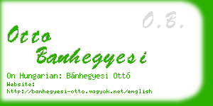 otto banhegyesi business card
